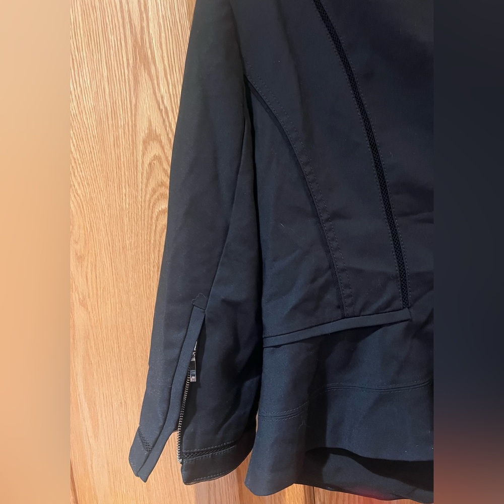 White House Black Market Perfect Form Zip Front Black Jacket Blazer Size 12 - Picture 12 of 14